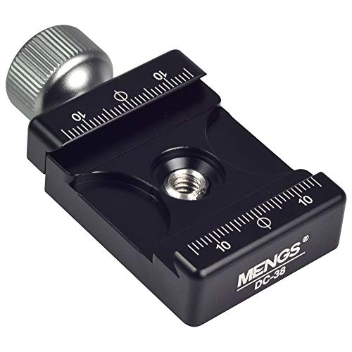 MENGS®, DC-38, morsetto per fotocamera, piastra a sgancio rapido, regolabile, con robusto alluminio, compatibile con RRS/Arca-Swiss/Kirk/Wimberley/Markins/Sunwayfoto/kangrinpoche/Benro/Sirui etc