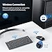 TECKNET Mini Wireless Keyboard and Mouse Set, 2.4G Cordless USB Keyboard and Silent Mouse Combo with Nano USB Receiver, 12 Months Battery Life, 12 Multimedia Shortcuts for Computer, PC, Laptop, Black