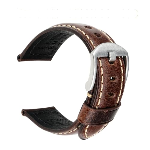 Bracelet de montre vintage homme en cuir avec boucle papillon pour Panerai