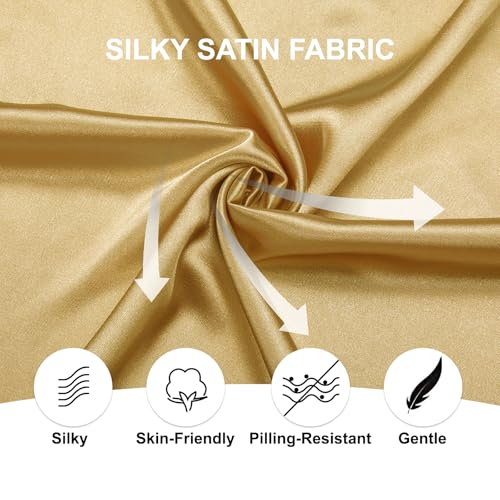 Image of Hi-Tie Men's Silk Satin Dress Shirts Long Sleeve Shiny Casual Button Up Shirts Luxury Party Disco Prom Wedding Shirt