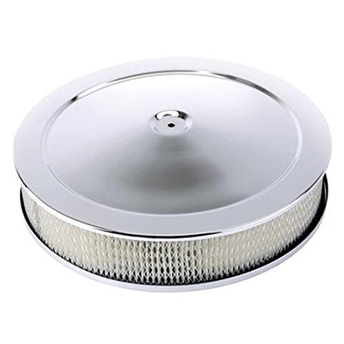 Universal Chrome Deep Dish Performance Air Cleaner, 14 x 2 Inch, 4 Barrel