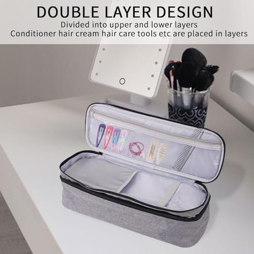 Sac de voyage pour sèche-cheveux double couche imperméable gris