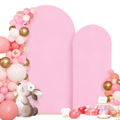 Wedding Arch Covers (2 pcs) for arch stands, pink