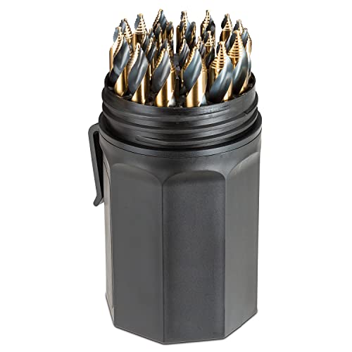 Steel Vision STEPPED TIP DRILL Bit Set - M35 Tungsten-Cobalt Alloy, Mechanics Length, 1/16 Inch To 1/2 Inch Cutter Bits, No Pilot Hole Needed, Durable And Precise For Metal Drilling cover