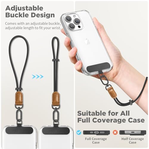 Image of SURPHY Phone Wrist Strap, Keychain Wristlet, Phone Lanyard with Tether Tab