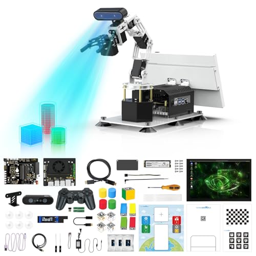 Image of Yahboom Jetson Orin NX 8GB Super 117Tops Robotic Arm 3D Depth Camera Visual Voice Interaction AI Python Program ROS Robot with Display (with OrinNX 8GB Super)