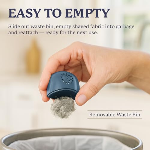 Image of Farberware Fabric Shaver & Lint Remover for Clothing, Small, Portable | Triple blade sweater shaver removes pilling, fuzz, and lint balls from clothes, couch, and furniture, battery operated