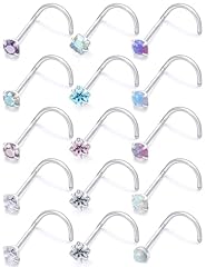 corkscrew nose studs,20g