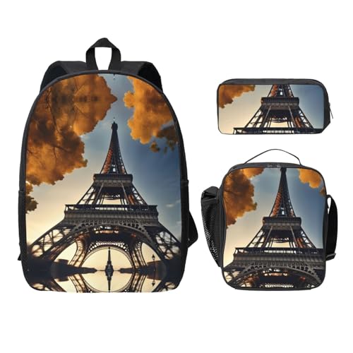 Sac à dos Tour Eiffel Paris pour collège, l'ensemble 3 pièces léger qui simplifie la rentrée
