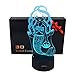 Mermaid Toys Visual 3D Lamp Illusion 2D Night light Xmas Chirstmas Festival Birthday Valentines Day Lovers Gift Nursery Bedroom Desk Table Decor for Baby Boys Kids children