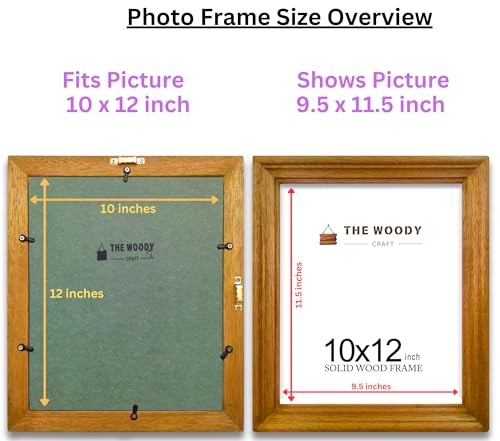 Image of 10x12 Photo Frames | Photo Frame for Gift | mini Photo Frame | Orange Wood Frames for Wall | Unique & Modern Wall Decor (10x12 inch, Orange)