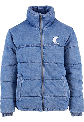 Karl Kani Herren KU223-013-1 OG Denim Puffer Jacket S vintage mid blue