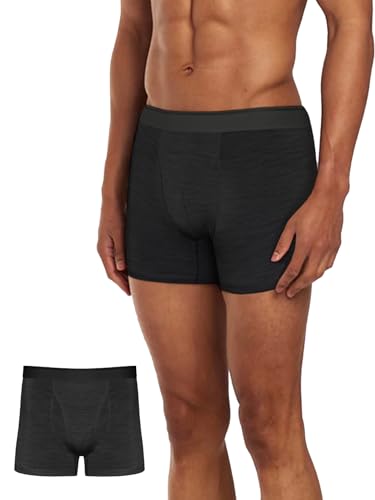 [SUPMENG-TJ] 【履いたまま脱ぎたくないショーツ】3枚セット メリノウールボクサーブリーフ ボクサーパンツ メンズ 下着 肌着 3D 立体成型 ボクサーブリーフ 前開き ウール製 吸水速乾 ゆったり設計 オールシーズン QINGWU (JP, アルファベット, S, ブラック)