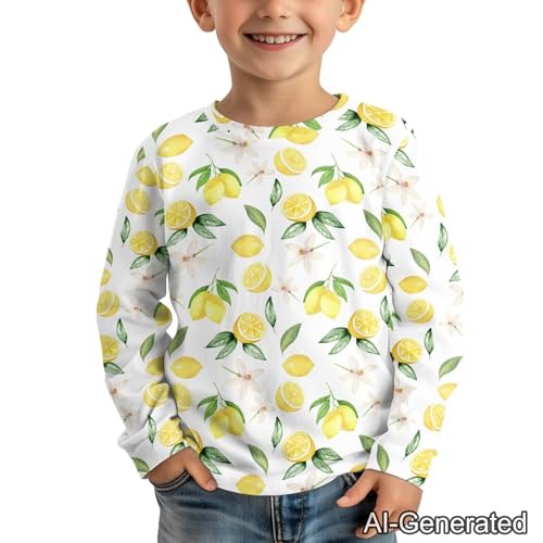 Image of Renewold Boys Girls Tees Kids T-Shirt Long Sleeve Crewneck T Shirts Casual Athletic Tops Clothing for Home School Travel