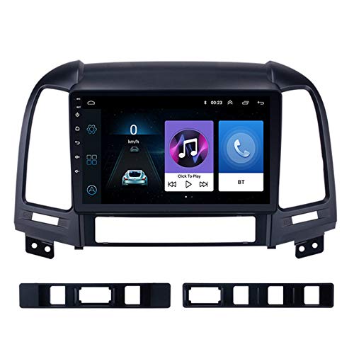 Android 8 Auto Stereo GPS Navigation HD 1080P Auto für Hyundai Santa Fe 2005-2012 mit 9 Zoll Bildschirm, Radio, Bluetooth,SWC