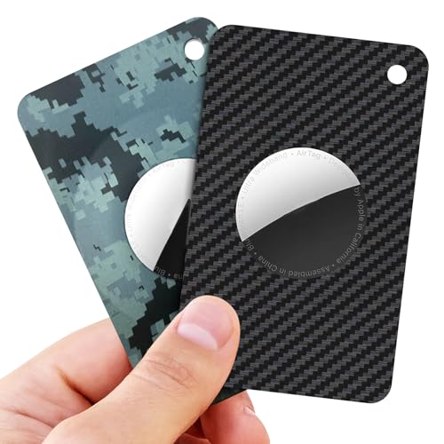 2 Pack Ultra Thin Wallet Holder Card Case for Apple AirTag, Lightweight GPS Tracker Cover Compatible with Airtag for Wallet, Purse, Handbag, Keys, Clutch Bag