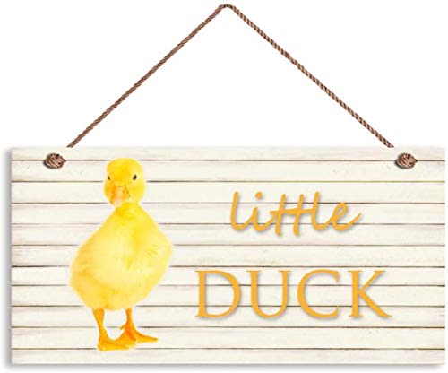 Little Duck Wood Sign, Kid's Room, Nursery Decor, Duckling Wall Plaque Sign 12x6inches(hjd187)