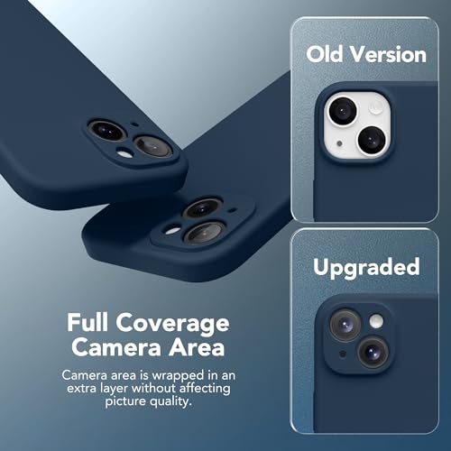 Image of Magnetic for iPhone 13 Case, Compatible with MagSafe, [Full Camera Protection][Screen Protector] Silicone Shockproof Protective Phone Case for iPhone 13 6.1 inch, Cobalt Blue