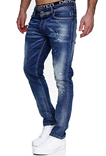 MERISH Jeans Herren Slim Fit Stretch Denim Hose für💚-jobmäßig & weekendlich - Designer Hose 28x32