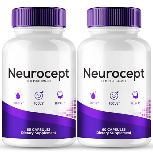 Neurocept Supplement, Neurocept Pills, Neurocept Capsules, Official Brain Health Supplement for Memory, Maximum Strength, Function Advanced Nootropic Pills Support, Neuro Cept Reviews (2 Pack)