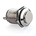 Momentary Push Button Switch, URTONE UR125, 1NO SPST DC/AC 36V 2A Metal Shell Suitable for 12mm 1/2" Mounting Hole (Silver)