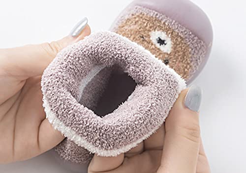 Baby Girl Shoes,Baby Girl Shoes Sock Shoes Anti-Slip Fuzzy Slipper Soft Indoor Work Shoes 0-3 Years4