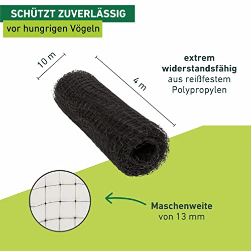 Vogelschutznetz Windhager Ortonet 10 x 4 m mit 13 mm Maschenweite