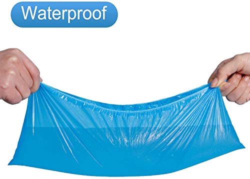 Shoe Covers Disposable Non Slip - 100 Pack Waterproof Shoe Covers, Durable Shoe Booties for Shoe Covers, Disposable Shoe Covers One Size Fits All (CPE Plastic)