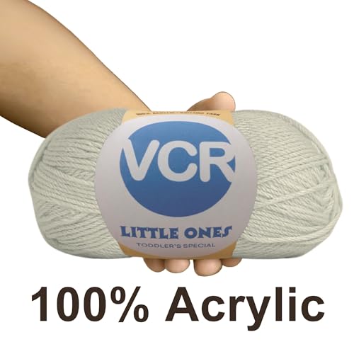Image of VCR Bright Cream Yarn, 100 Grams Hank, 190 Meters Length, Acrylic Ball for Crochet and Knitting, Soft Crosia Threads, Pack of 1 Yarn, Suitable for DIY Crafts