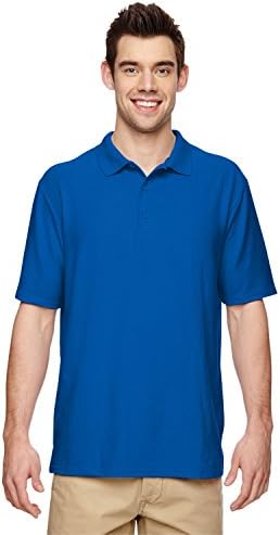 Gildan Mens DryBlend 6.3 oz. Double Piqué Sport Shirt (G728) -RED -L at
