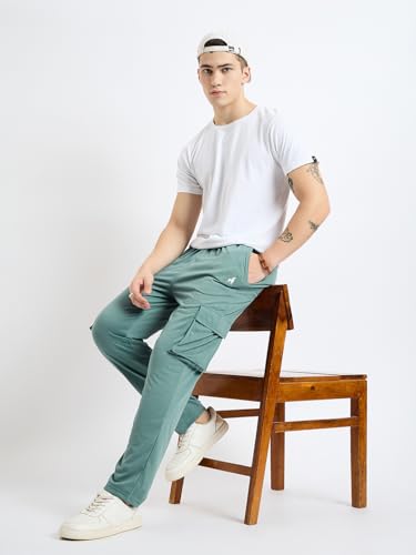 Image of Modeve Men's Cargo Style Solid Trackpant