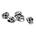 Skull Stainless Steel European Beads Jewelry Finding Solid Spacer Beads for Bracelet 5PCS Large Hole 6.6mm