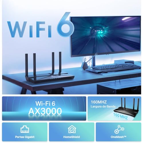 Image of TP-Link Next-Gen Wi-Fi 6 AX3000 Mbps Gigabit Dual Band Smart Wireless Router, OneMesh Supported, Dual-Core CPU,HomeShield, Ideal for Gaming Xbox /PS4 /Steam, Plug and Play (Archer AX53), Black