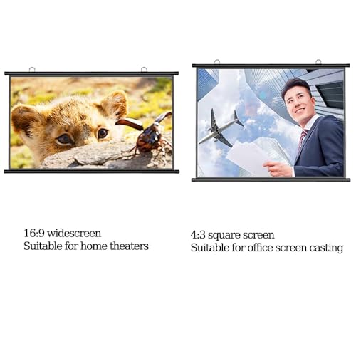 Pantalla Manual Proyector 72" 4:3 Para Cine en Casa miniatura 3