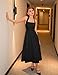 ZESICA Women's Summer Sleeveless Halter Midi Dress 2026 Off Shoulder High Waist Flowy Beach Wedding Guest Long Dresses Black Large