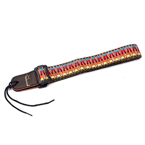Sangle réglable à rayures avec extrémité en cuir pour ukulélé, guitare, banjo, mandoline - Les Beatles, Paul McCartney, John Lennon, RIngo Starr, George Harrison Sangle réglable à rayures avec extrémité en cuir pour ukulélé, guitare, banjo, mandoline – Image 6