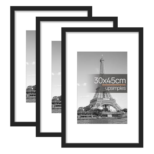 upsimples 3pack Schwarz Bilderrahmen 30x45, Rahmen Schwarz