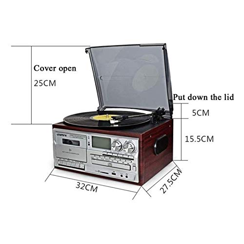 WSMLA Turntable phonographes Président Joueur 3 Vitesse Bois Rétro phonographe, Soutien à la Fonction Bluetooth - Les Beatles, Paul McCartney, John Lennon, RIngo Starr, George Harrison WSMLA Turntable phonographes Président Joueur 3 Vitesse Bois Rétro phonographe, Soutien à la Fonction Bluetooth – Image 3