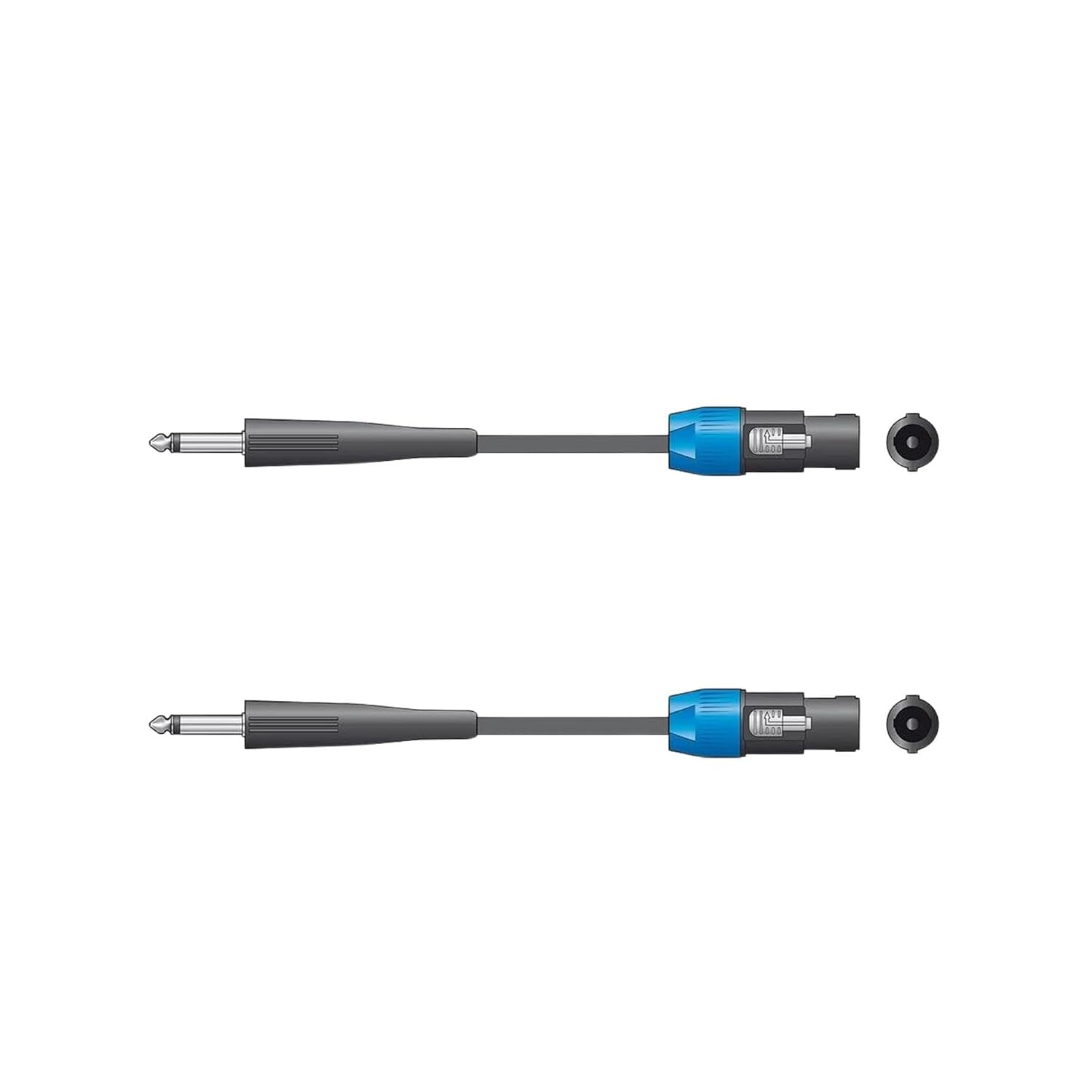 Simply Sound 2x Citronic Audio Speakon to Jack 3M Speaker Cable Lead DJ Disco Studio