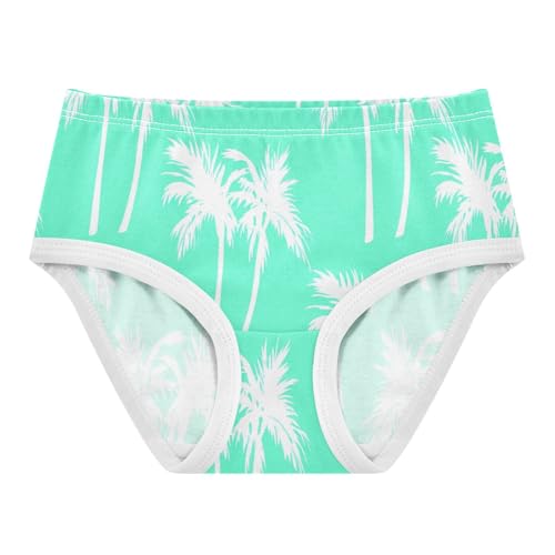 Cotton Girls Underwear Toddler White Palm Tree Mint Green Little Girl Panties Funny Briefs Undies Kids 2t