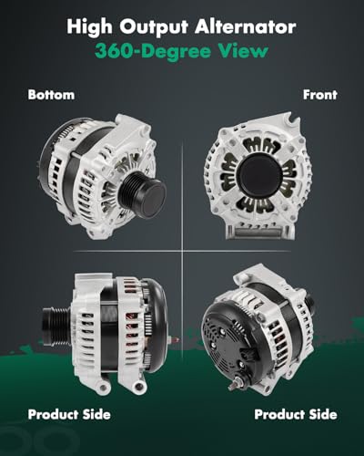 Image of SCITOO Alternator Fits for Chrysler for Pacifica 2017-2020 V6 3.6L (FLEX, GAS),for Chrysler for Voyager 2020 V6 3.6L, 12V 180Amp CW 6-Groove Pulley 11940 56029732AB 421000-7181 4210007181