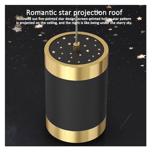 Lustre LED dimmable gris 100cm avec projecteur étoiles suspendu pour îlot