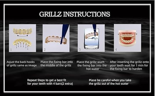 Grillz dorados 18K para dientes con barras de moldeado miniatura 6