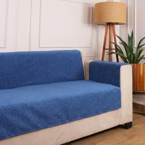 Image of STITCHNEST 'LuxeFit Series' 2 Seater Sofa Cover | Full Coverage with Armrest Pocket | Elegant Woven Fabric, Washable & Durable for Modern Living