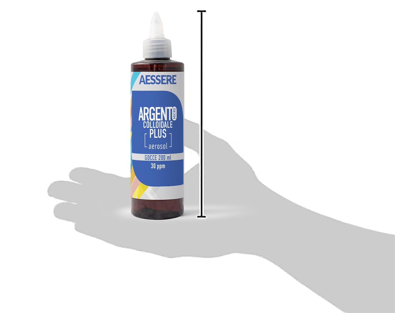 Aessere Argento Colloidale Plus Gocce - 30 PPM, 200 ml