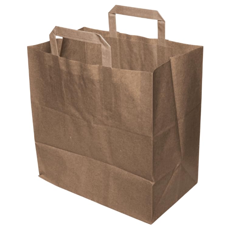 Bolsas de papel 250 piezas - Bolsas de papel marrón - 26+17x25 cm - Bolsas de comida - Marrón - Bolsas de papel - Bolsas de regalo - Bolsa de papel - Bolsas Kraft, M, Classic