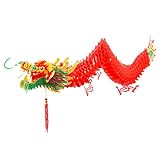 Chinese Dragon, 2024 Dragon en Papier Chinois Guirlande Décoration à Suspendre pour Le Nouvel an Lunaire la Maison la Fête Les Magasins Le Restaurant Le Quartier Chinois Les Ornements (1,5m)
