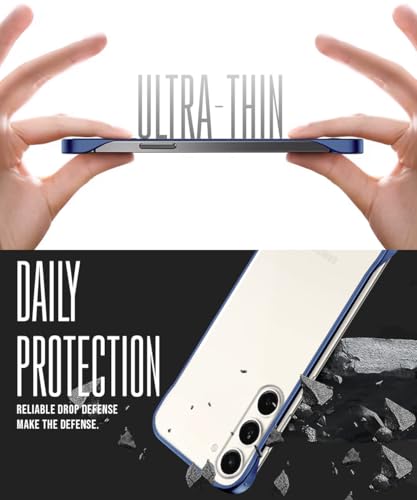 Image of WOW IMAGINE Hybrid Ultimate Back Case for Samsung Galaxy S23 5G | Lightweight Frameless Design with Full Protection | Shockproof Ultra Slim | Translucent PC & TPU Mobile Cover - Blue