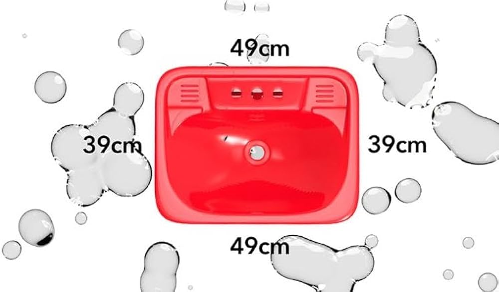 90cm L型2段　ピンク流水　飾り台 流し台 シンク ガーデンシンク ステンレス 水栓付き 蛇口 左右に付け