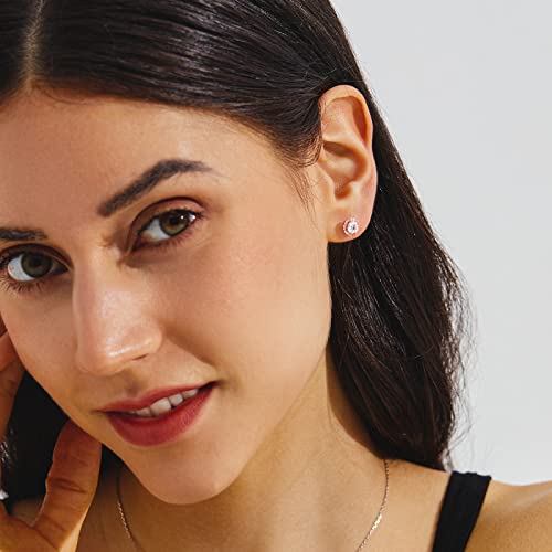 KRKC Moissanite Stud Earrings for Women, 0.5ct-2ct Lab Created Diamond Earring with 14K White Gold Plated S925 Sterling Silver Gift for Girlfriend, Wife3